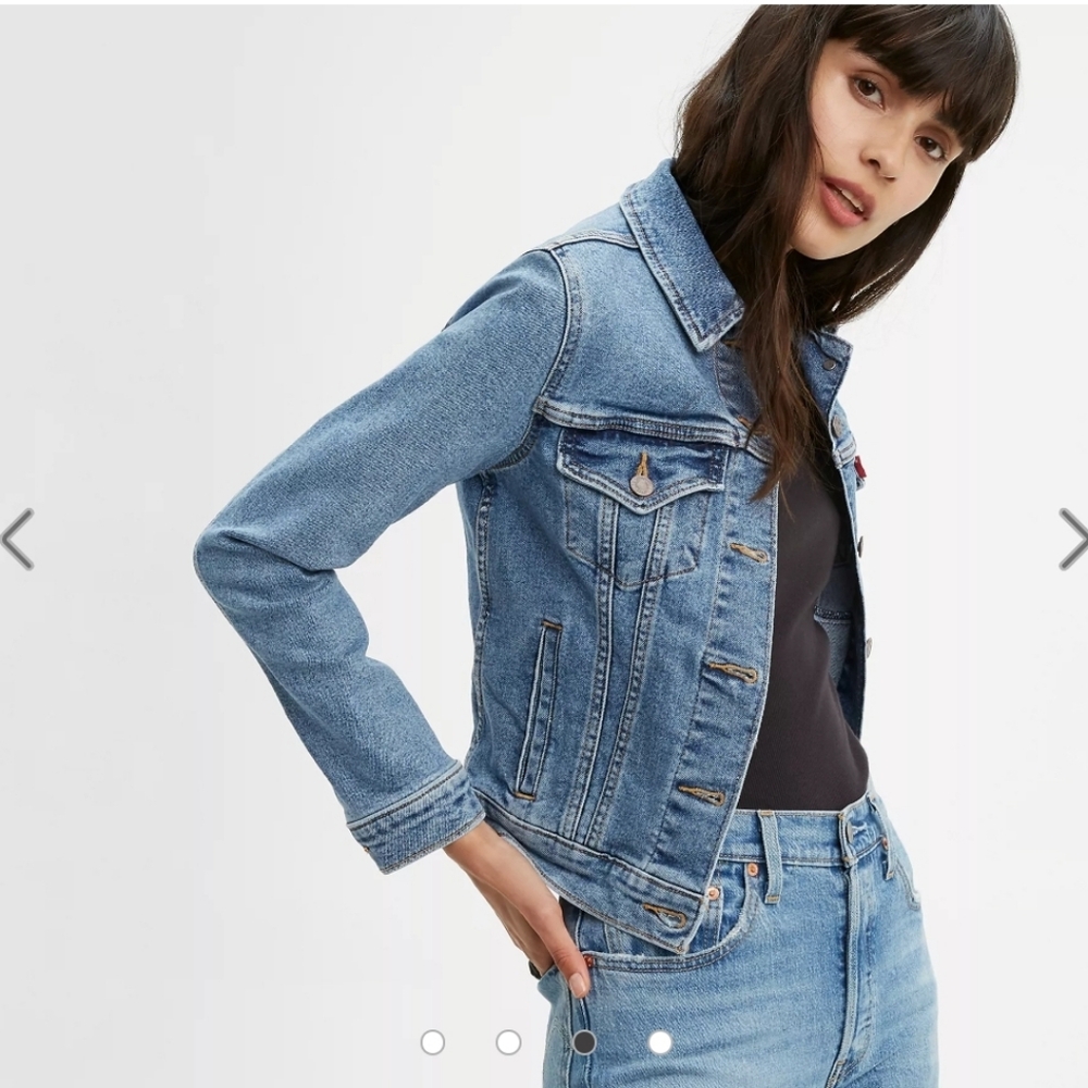 Levi's Blue Classic Jean Jacket with Contrast Stitching